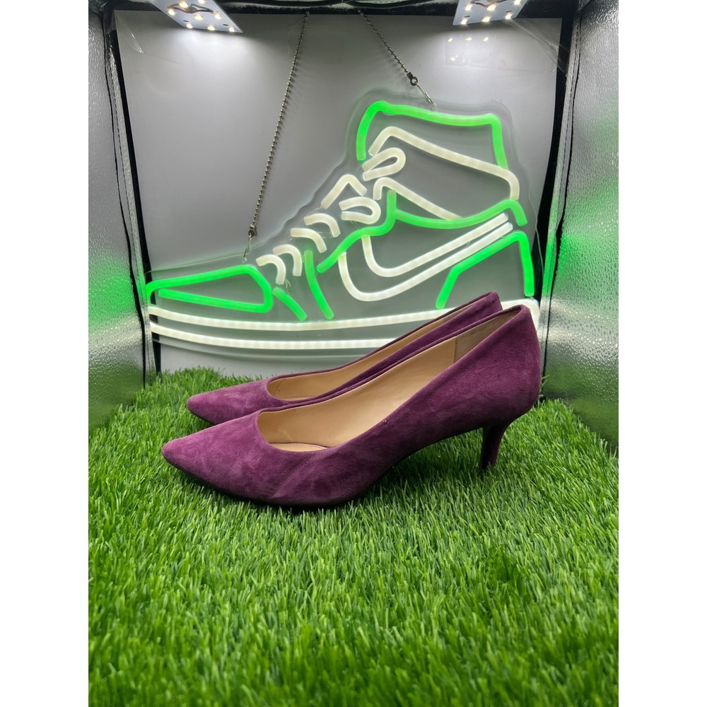 Vince Camuto Purple Suede‎ Pointed Toe Kitten Heel Pumps Womens Size 6.5M